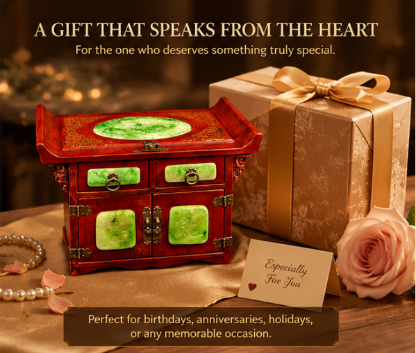 Oriental Jade Vanity Box