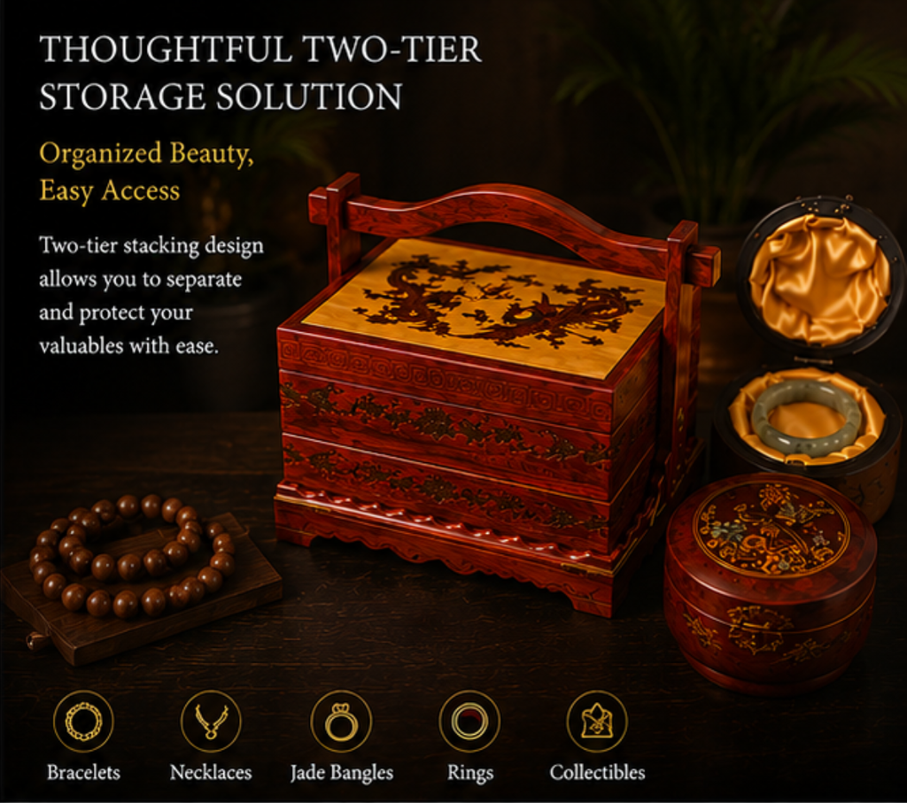 Imperial Huanghuali Two-Tier Carry Box