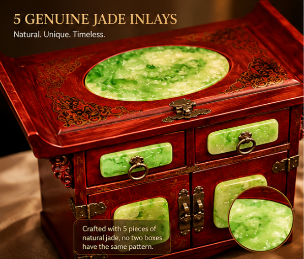 Oriental Jade Vanity Box