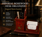 Imperial Rosewood Desk Organizer